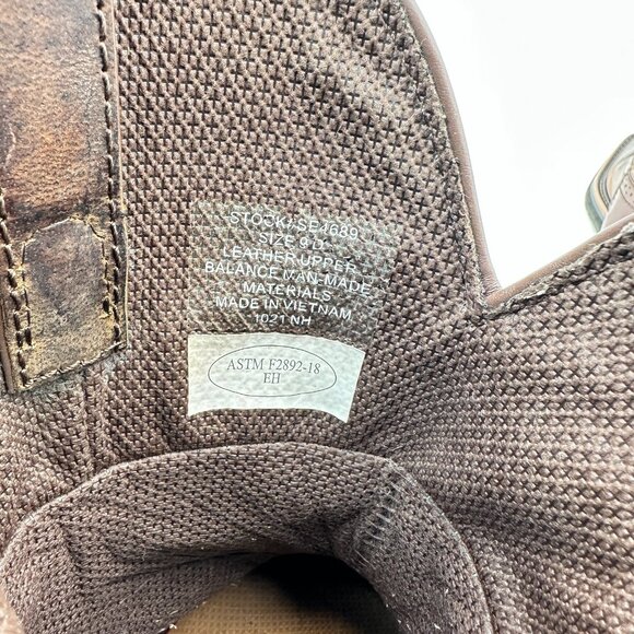 Justin Stampede Driller Men Size 9 D SE4689 Brown Leather Square Toe Work Boot - Picture 10 of 13